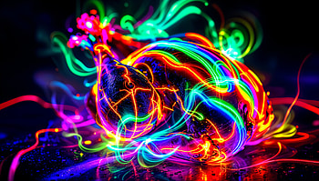 Vibrant Roast: A Celebration of Color, roast, colorful, neon, Abstract HD wallpaper