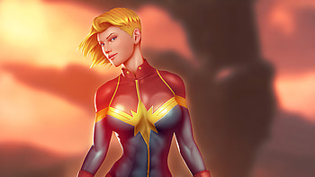Captain Marvel Comic Art , captain-marvel, superheroes, artist, artwork, digital-art, deviantart HD wallpaper