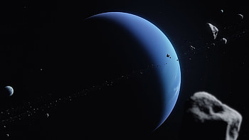 Asteroids, Neptune HD wallpaper