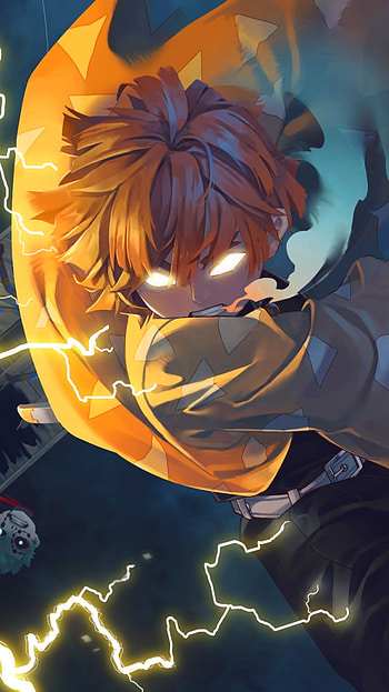 Zenitsu Lightning • Demon Slayer Art • Thunderbolt Zenitsu, Zenitsu Agatsuma, Anime, Demon Slayer: Kimetsu no Yaiba HD phone wallpaper