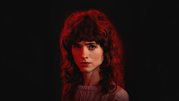 Stranger Things — Crimson Portrait, Natalia Dyer, Nancy Wheeler, Stranger Things 5 HD wallpaper