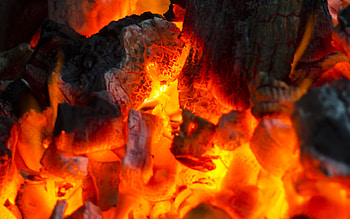 burning coals, macro, smoldering coals, bonfire, burning tree, fire, coals, fire textures, burning coal textures, background with burning coals HD wallpaper
