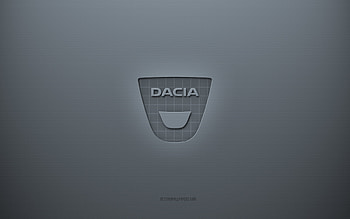 Dacia logo, gray creative background, Dacia emblem, gray paper texture, Dacia, gray background, Dacia 3d logo HD wallpaper
