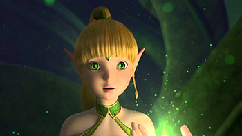 Throne Of Elves, enchanted, forest, elves, throne HD wallpaper