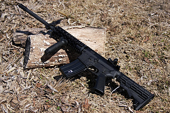 ar-15 assault rifle assault rifle weapon HD wallpaper