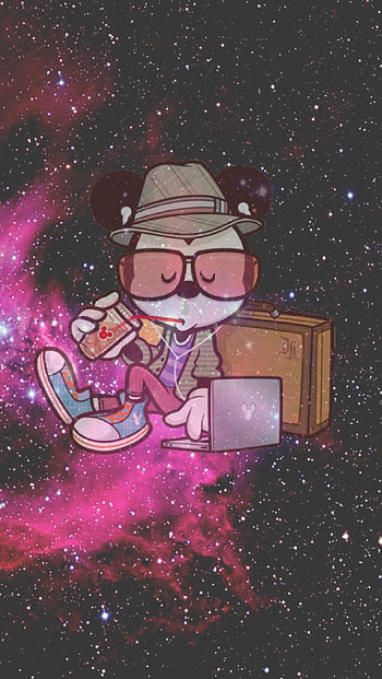 hispter hipster hipster mickey minnie mouse mickey mouse galaxy colorful love HD phone wallpaper