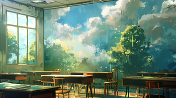 Serene School Anime Classroom, Anime, classroom, school, anime room HD wallpaper
