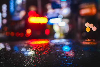 Rainy Day Lights Water Drops , rain, lights, water, drops, nature HD wallpaper