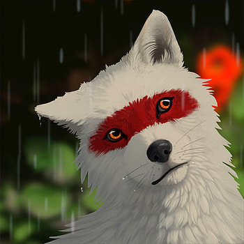 Art, Rain, Drops, Wolf HD phone wallpaper