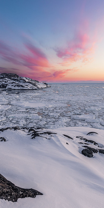 Greenland, Travels, Qinngorput Nuuk, Winter HD phone wallpaper