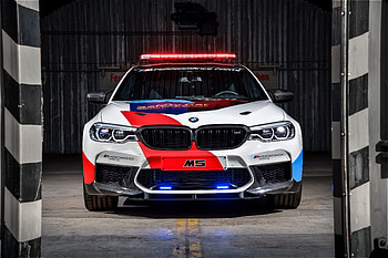 BMW M5 MotoGP Safety Car, 2018, front HD wallpaper