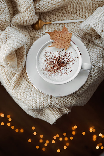 Food, Coffee, Cup, Foam, Meerschaum, Drink, Beverage, Leaflet HD phone wallpaper
