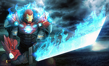 Ultimate Iron Man , iron-man, artwork, artist, digital-art, superheroes, deviantart HD wallpaper