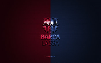 FC Barcelona Basquet, Spanish basketball club, blue red logo, red blue carbon fiber background, Liga ACB, basketball, Barcelona, Spain, FC Barcelona Basquet logo HD wallpaper