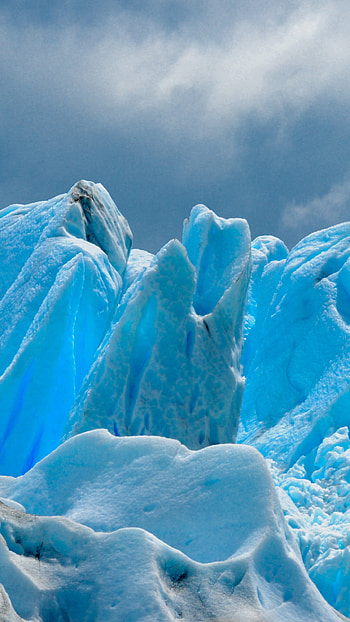 Glacier, Icebergs in blue, Snow-covered landscape, Q HD phone wallpaper