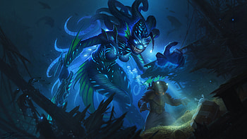 keeper of the deep, deep, treasure, lady, gaurdian HD wallpaper