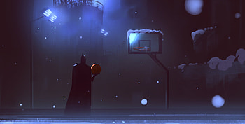 Batman Playing Basketball, batman, artwork, artist, deviantart, superheroes HD wallpaper