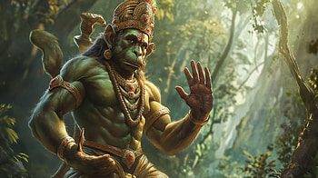 Hanuman - Divine Lord in Mystical Forest, Lord Hanuman HD wallpaper