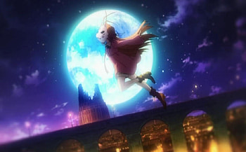 Ai Astin, night, anime, moon, kamisama, girl, ai HD wallpaper