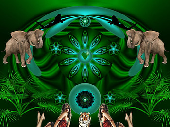 Jungle Love, eye candy, fractal, abstract HD wallpaper