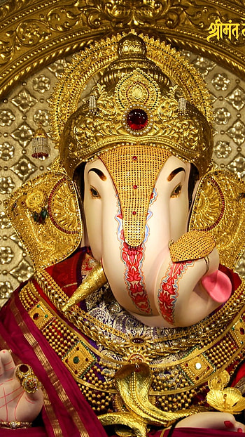 Dagdusheth Ganpati, Ganesh Jayanti, Temple Background HD phone wallpaper