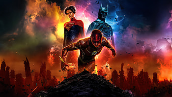 The Flash Heroes United, the-flash-movie, flash, batman, supergirl, superheroes, artwork, artist, digital-art HD wallpaper