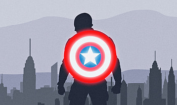 Captain america, shield, marvel, minimal HD wallpaper
