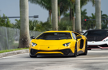 Yellow Lamborghini Supercar, car, Lamborghini HD wallpaper
