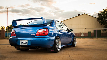 Subaru Impreza, WRX STI, Blue Rear View, Impreza HD wallpaper