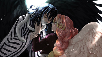 Mitsuri Kanroji Obanai Iguro Demon Slayer Kimetsu no Yaiba HD wallpaper