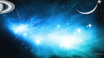 MaDonnas Sky 1, galaxie, persona, planet, moon, bright, space, sky, stars HD wallpaper