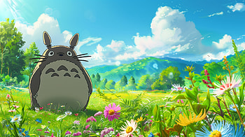 Springtime with Totoro -, Totoro (My Neighbor Totoro), spring, Studio Ghibli, My Neighbor Totoro, Spring Anime HD wallpaper