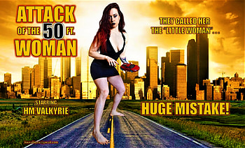 Attack of The 50FT Woman, city, car, giantess HD wallpaper