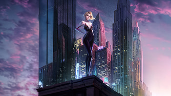 Gwen Stacy Infinite, gwen-stacy, superheroes, artwork, digital-art, artist, pixiv HD wallpaper