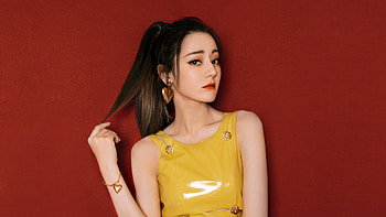 Dilraba Dilmurat, Celebrity, Actress, Black Hair, Chinese, Earrings, Lipstick HD wallpaper