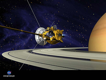 voyager probe, saturn, stars, gas cloud, probe HD wallpaper