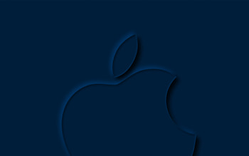 Apple blue logo, , creative, minimal, blue backgrounds, Apple 3D logo, Apple minimalism, Apple logo, Apple HD wallpaper