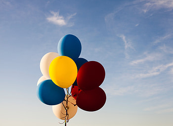 Sky, Balloons, Miscellanea, Miscellaneous, Multicolored, Motley, Ease HD wallpaper