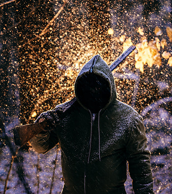 Man in hood, winter HD phone wallpaper