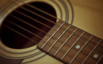 Macro, Wood, Wooden, Guitar, Metal, Strings HD wallpaper