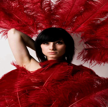 RED FEDER'S, model, feder, red, woman, beauty HD wallpaper