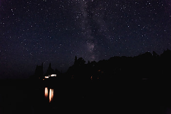 Sky, Night, Lights, Dark, Starry Sky HD wallpaper