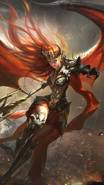 Angel Warrior Theresa, fantasy, video game HD phone wallpaper
