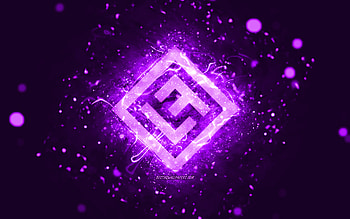 Lost Frequencies violet logo, , Belgian DJs, violet neon lights, creative, violet abstract background, Felix De Laet, Lost Frequencies logo, music stars, Lost Frequencies HD wallpaper
