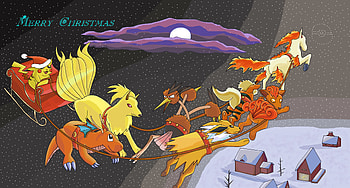 Pokemon Christmas 2000! by SalamencePaint Pokemon Christmas 2000! by SalamencePaint HD wallpaper