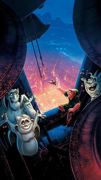 Gargoyles and Quasimodo, The Hunchback of Notre Dame (1996) HD phone wallpaper