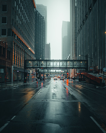 Cities, Architecture, City, Fog, Movement, Traffic, Street HD phone wallpaper