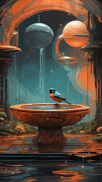 Enchanting Avian Sanctuary, bird, fantasy, cosmic HD phone wallpaper