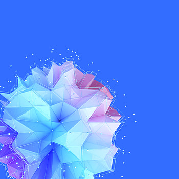 Triangles, blue geometric, htc u11 plus, stock HD phone wallpaper