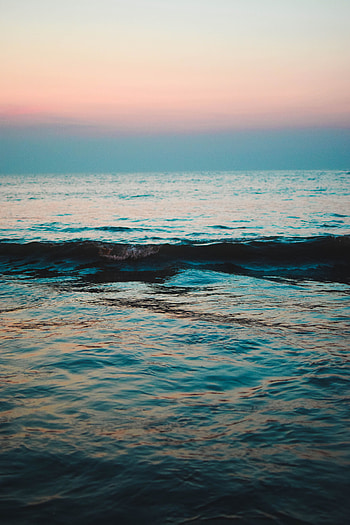 Nature, Water, Sea, Twilight, Waves, Ripples, Ripple, Dusk HD phone wallpaper